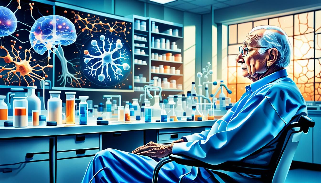 Parkinson's Patient in Clinical Lab: Concept Art