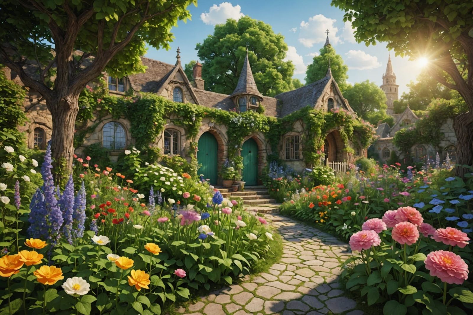 Secret Flower Garden in Bloom