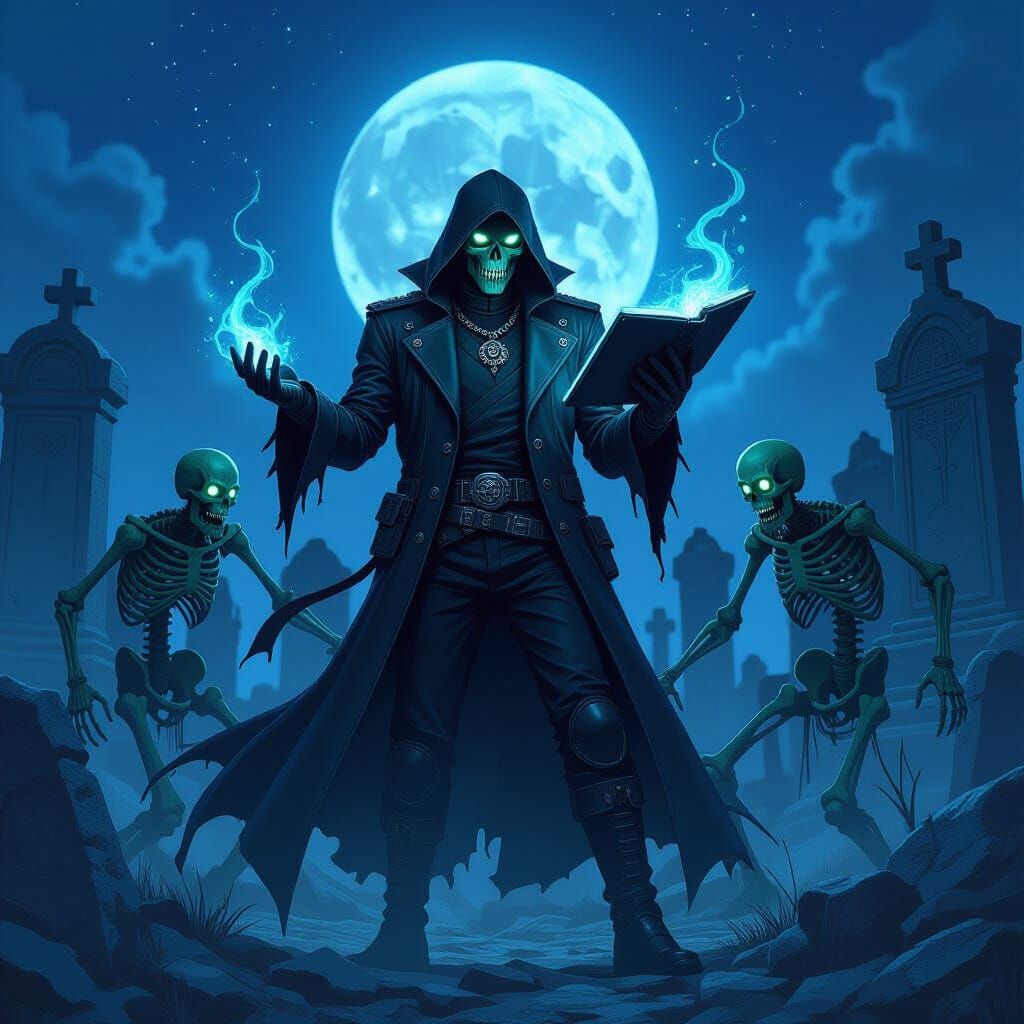 Cyber Necromancer Resurrects Zombies in Studio Trigger Style