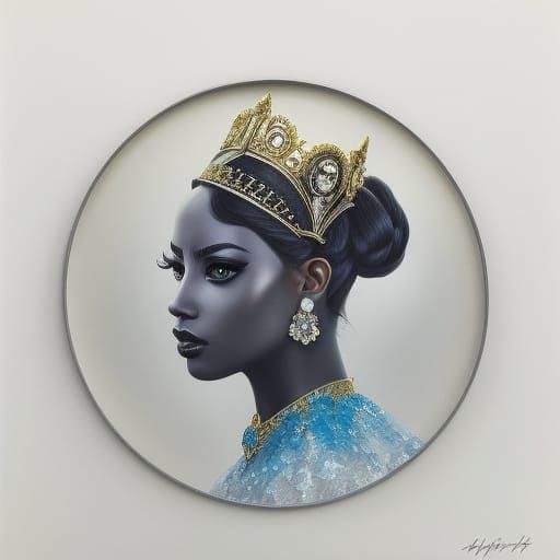 Beautiful Princess in Splash Art Style