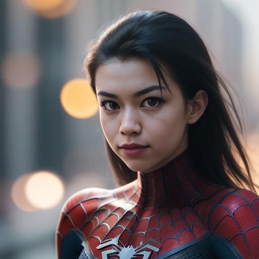 Spiderman Portrait in Professional Photography Style