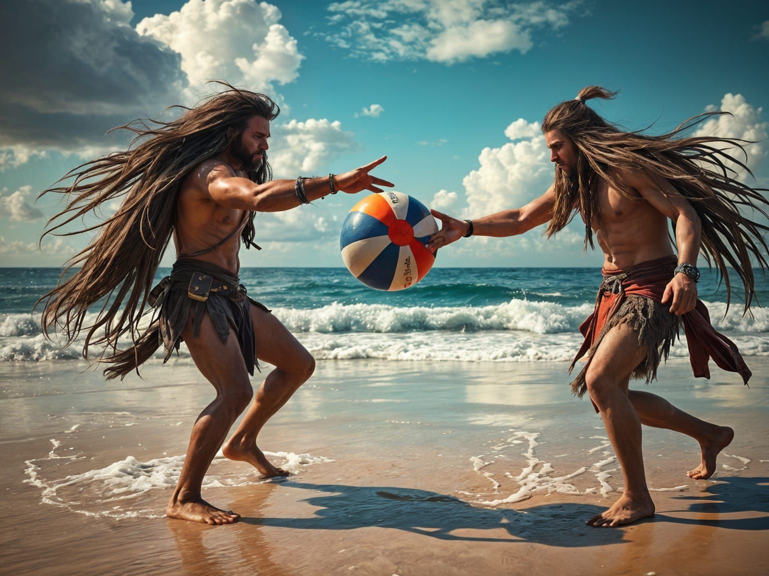 Fantastical Beach Barbarians in Splendid Colors