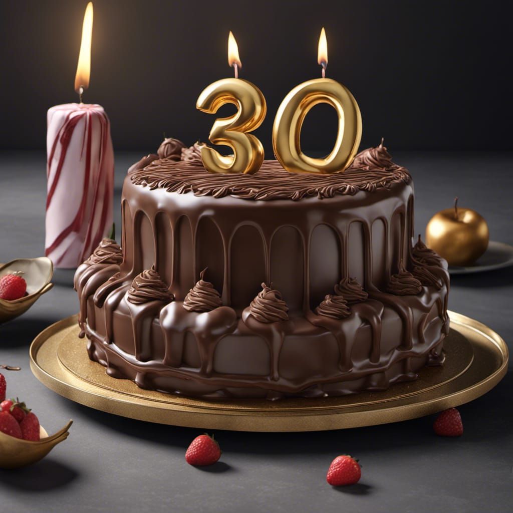 Delicious Chocolate Birthday Cake with Edible Signboard