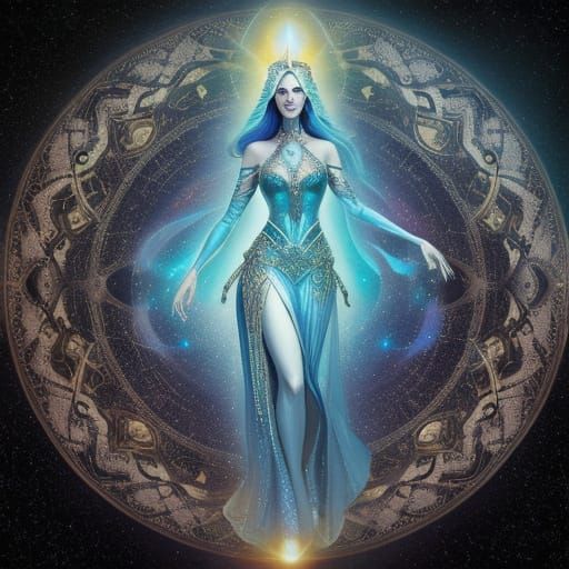 Pleiadian Star Cluster in Deep Space