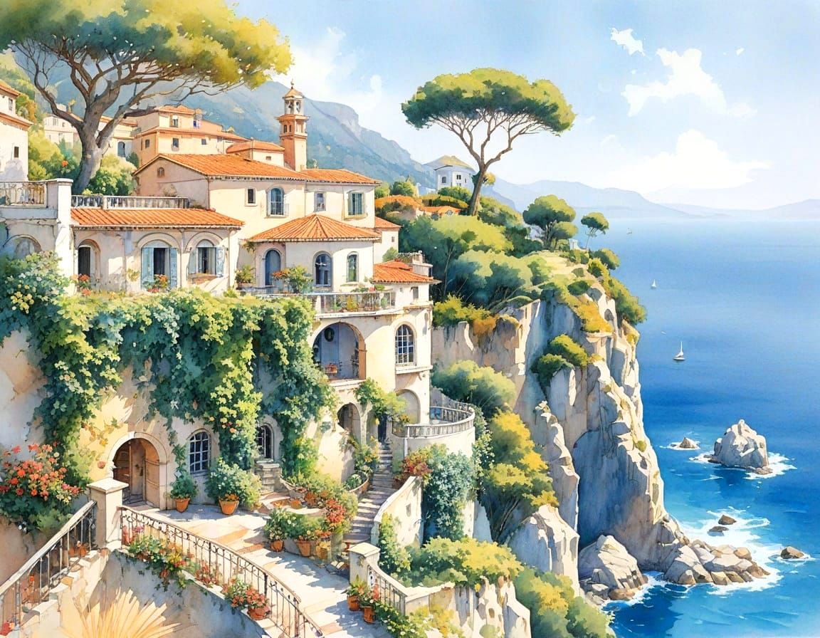 Italian Renaissance Villa on a Seaside Cliff
