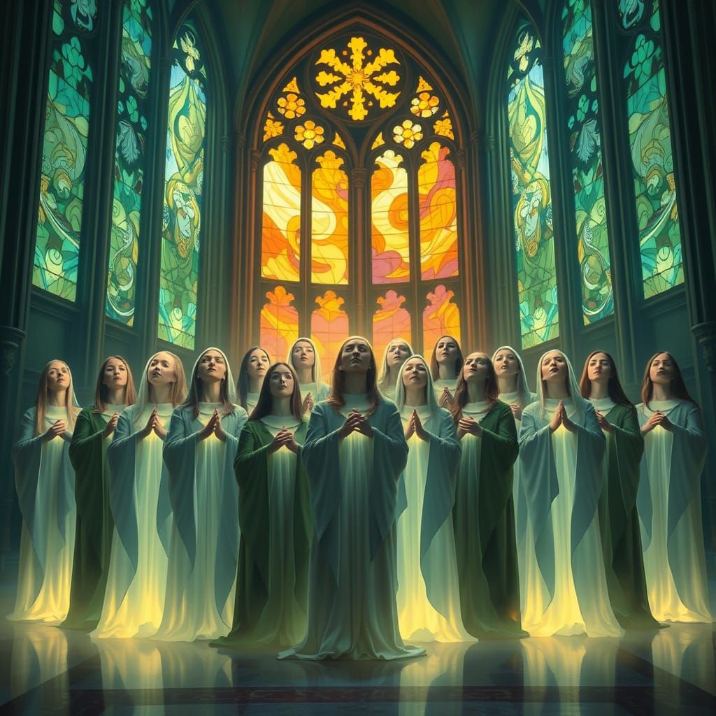 Surreal Choir in Grand Cathedral