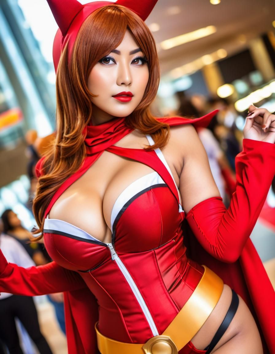 Yoko Littner Cosplay at Convention in Photorealistic Style