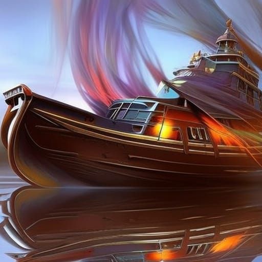 Colorful Abstract Portrait in Splash Art Style