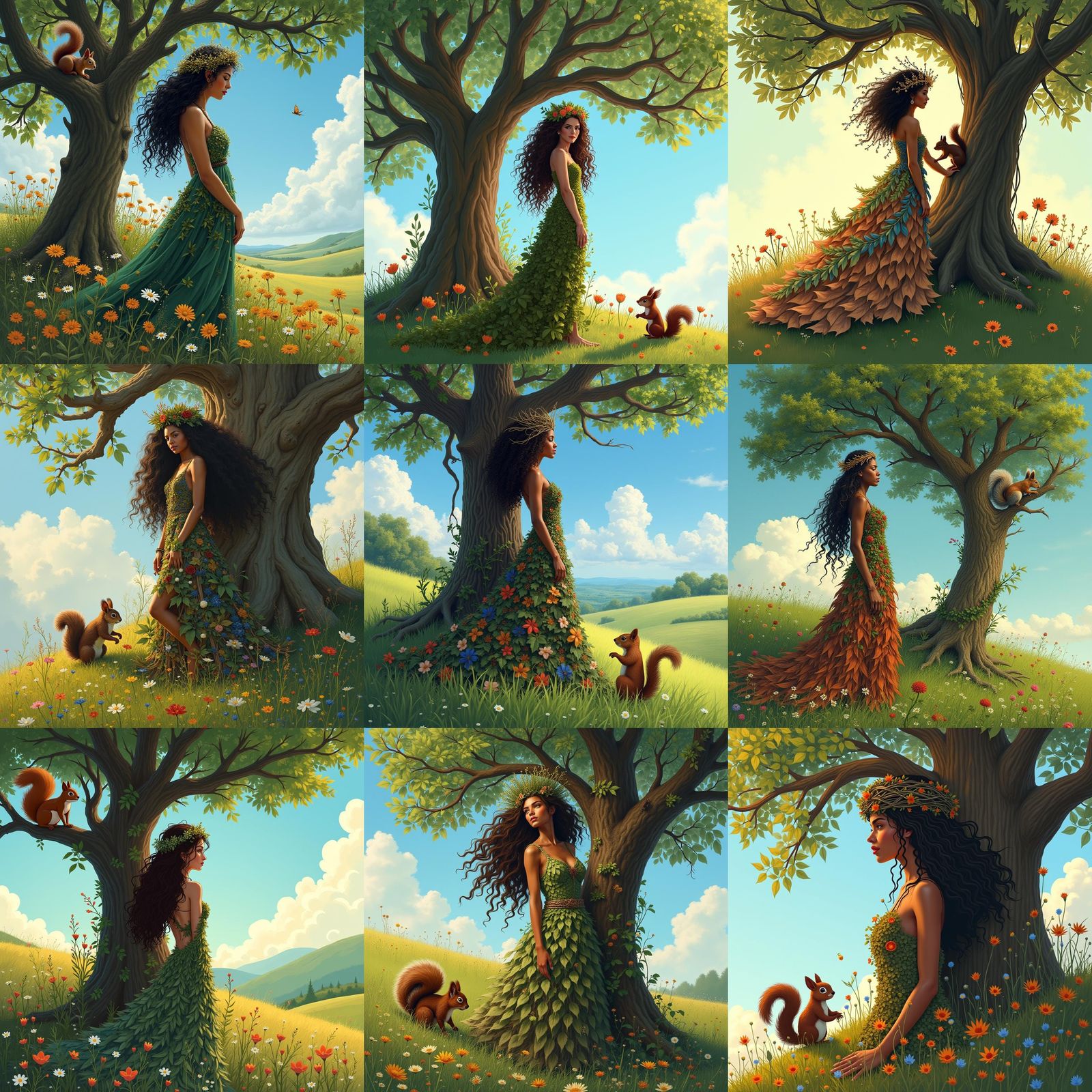 Mother Nature Embodied as Beautiful Woman