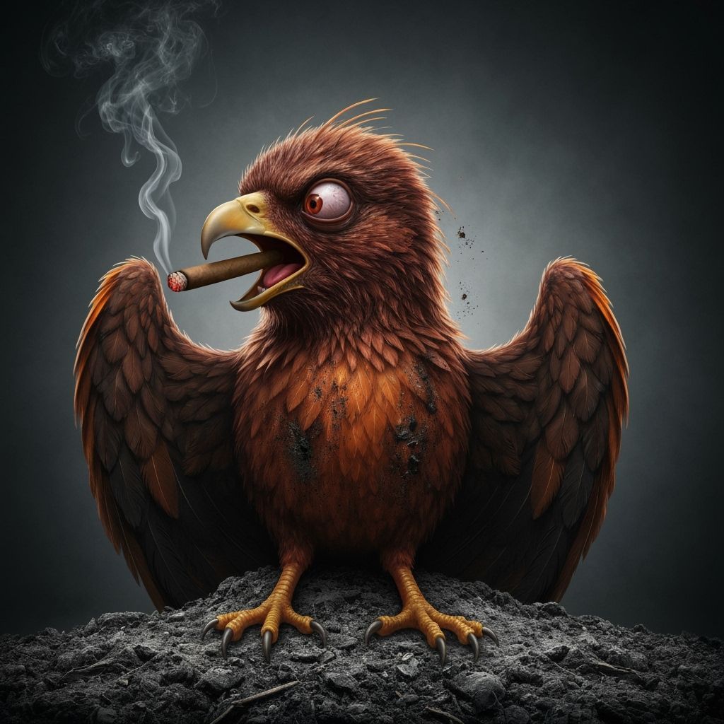 Asthmatic Phoenix Coughs Smoke From Ashes