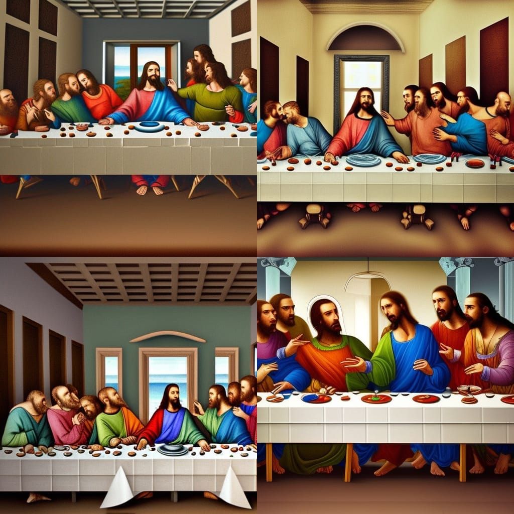 The Last Supper in 2043: Hyperrealistic Concept Art