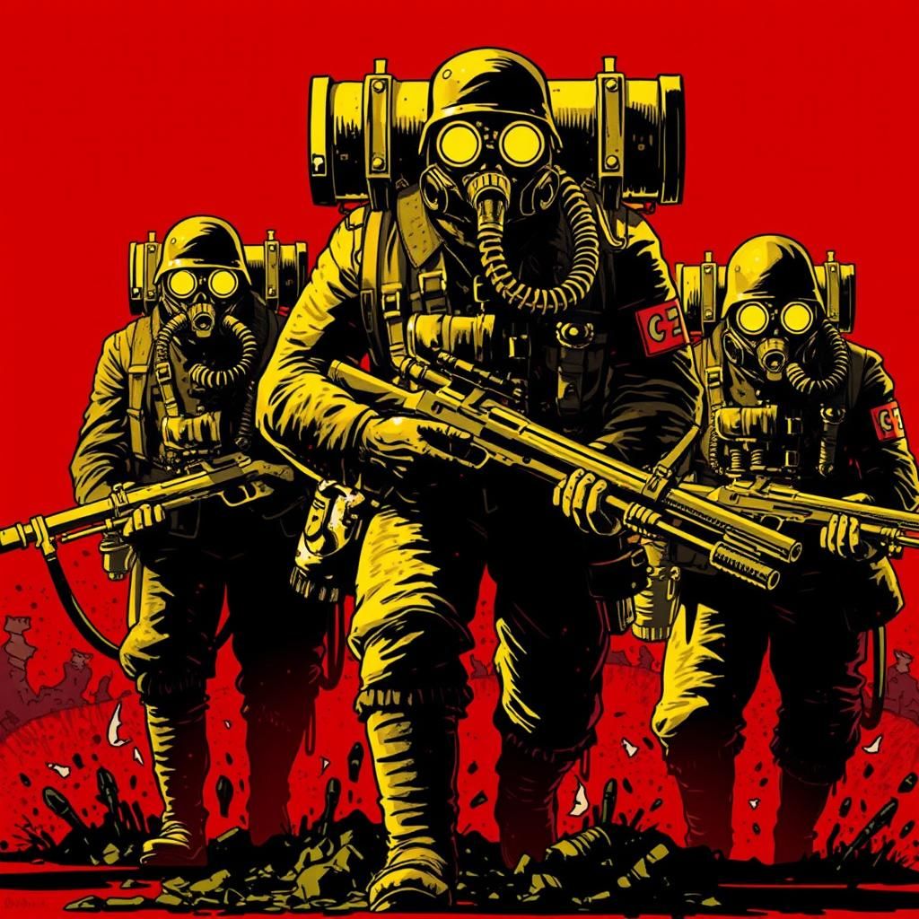 Orc Soldiers in Steampunk Style, Rotoscoped Animation