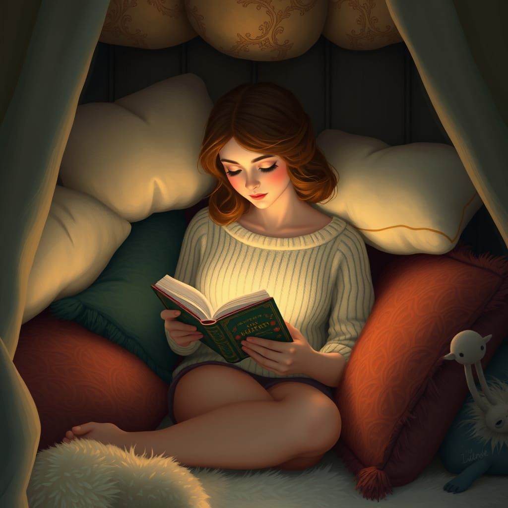 Cozy Reading Nook in Whimsical Style