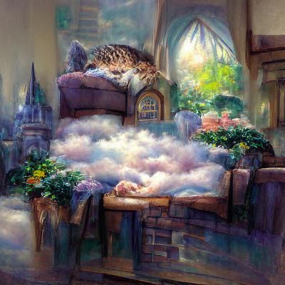 Ethereal Misty Fantasy Scene in Luminist Style