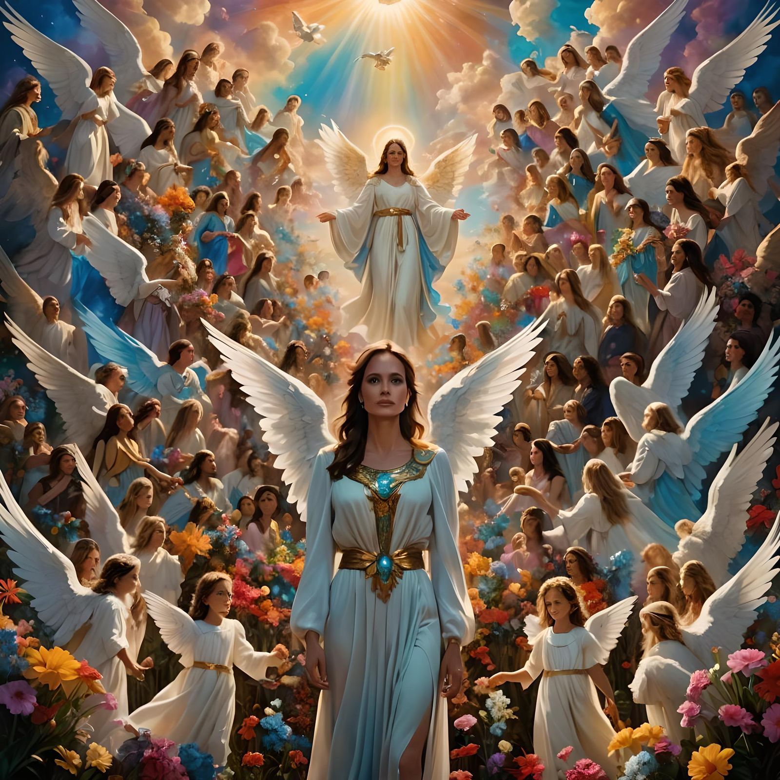 Angelina Jolie and Diego Maradona in Heaven