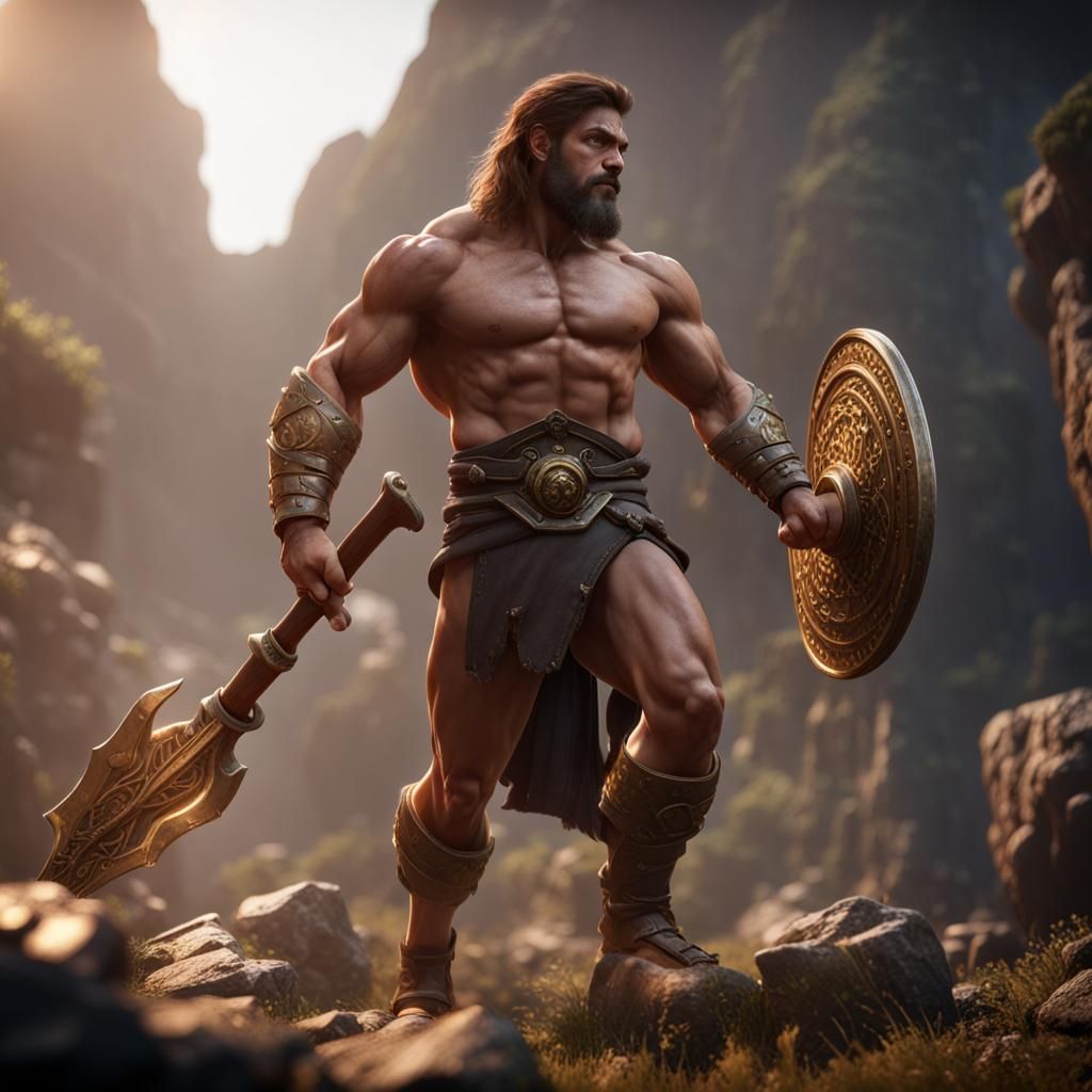 Epic 3D Hercules Render in Cinematic Style