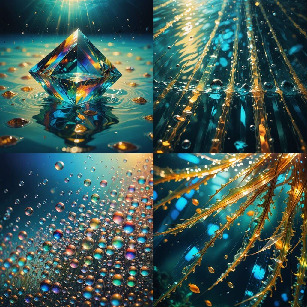 Underwater Light Prism in Slow Motion