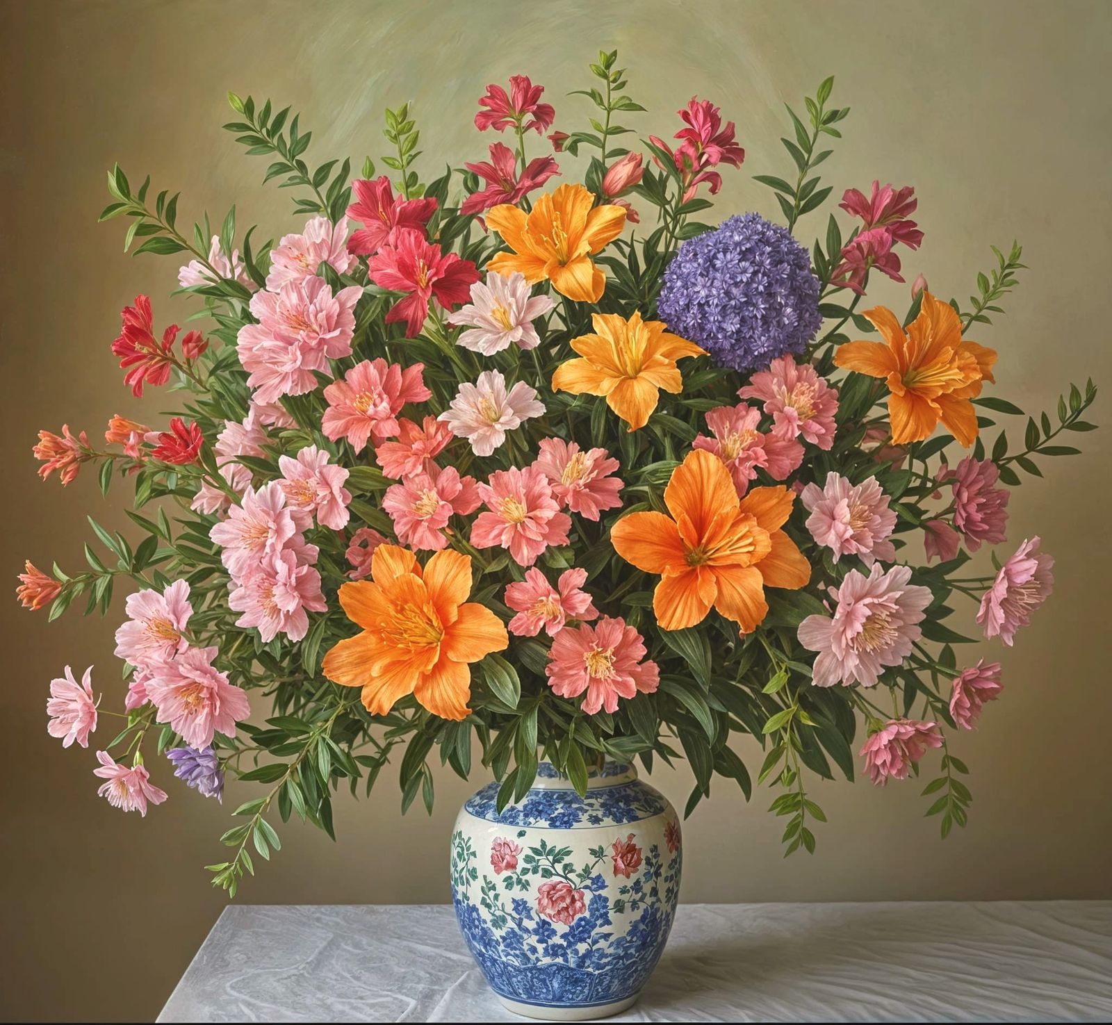 Vibrant Bouquet in Impressionist Style