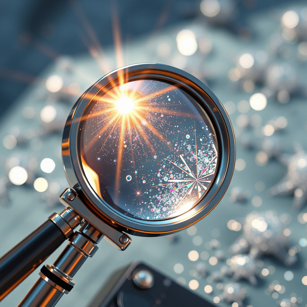 Sunlit Magnifying Glass: Anime-Inspired 3D Art