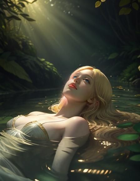 Ophelia in Water: Dreamy Cinematic Portrait