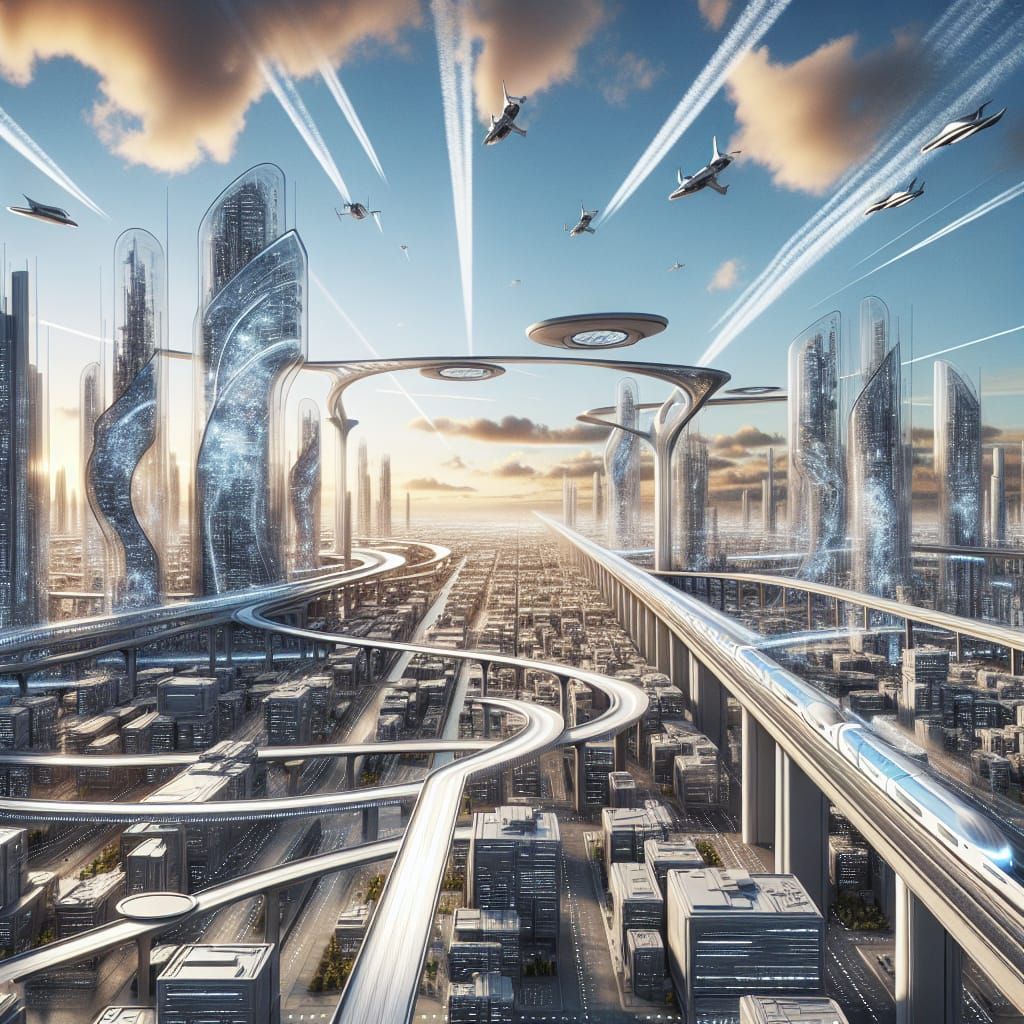 An advanced, future-oriented cityscape