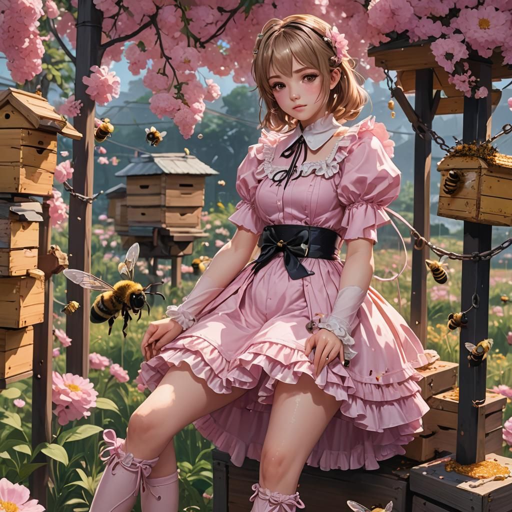 3D Anime Sissy Man in Pink Dress