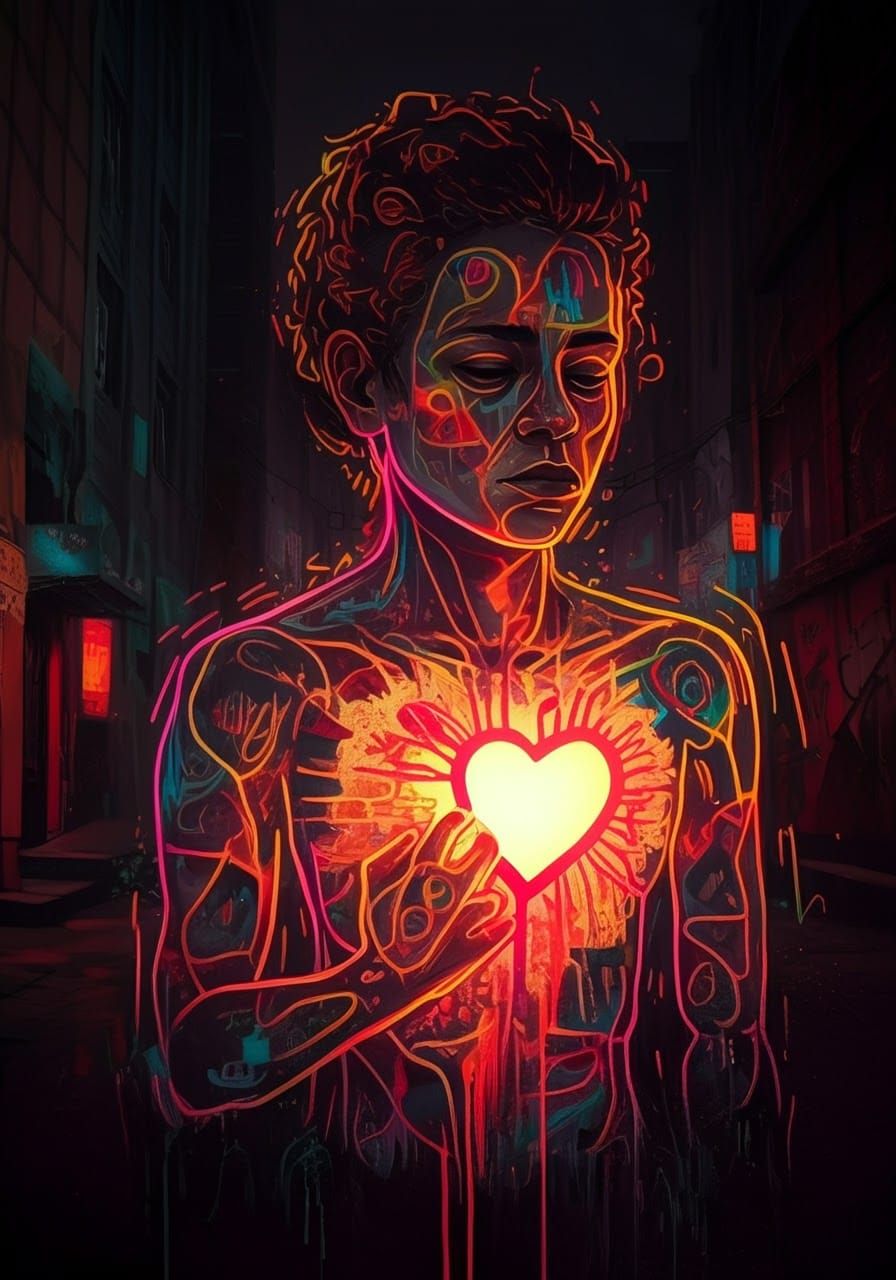 Keith Hardin Portrait with Heart