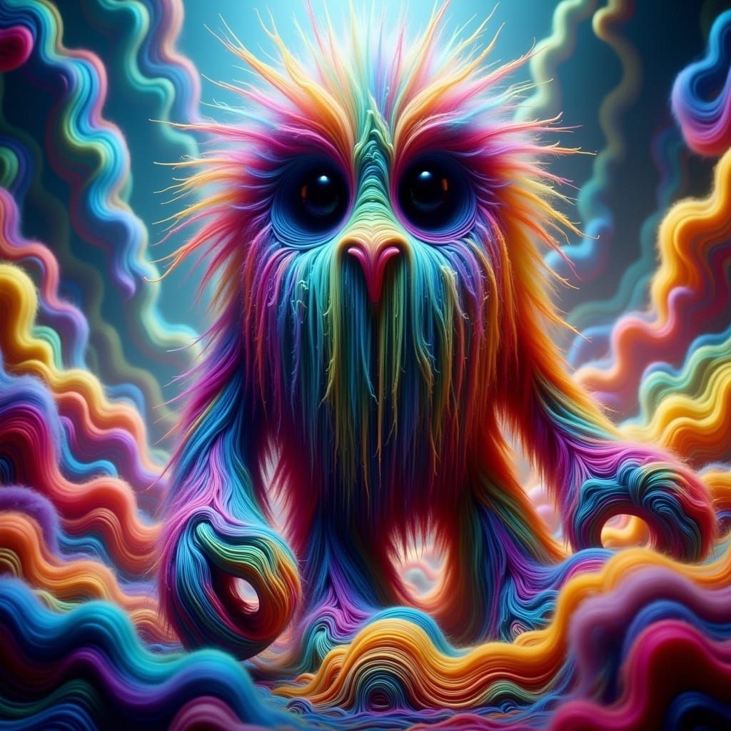 Surreal Whimsy Troll in a Dreamlike Wonderland
