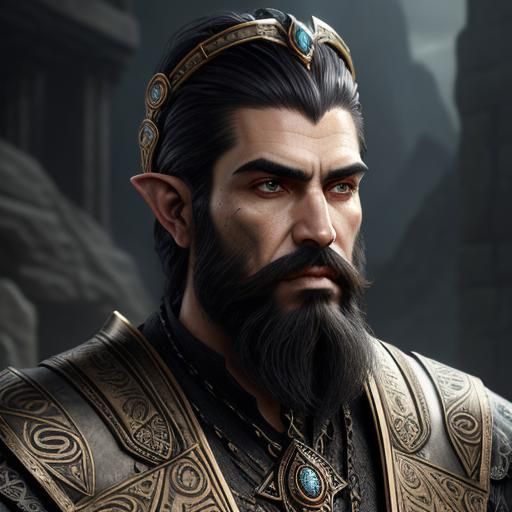 Steampunk Dwemer Portrait with Middle-Eastern Jewelry