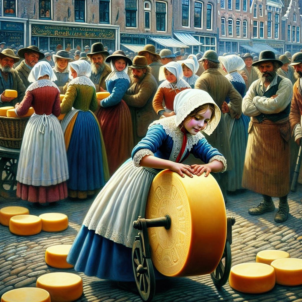 Bild: Am 31. D. M. ist Käsemarkt in Alkmar/Holland.