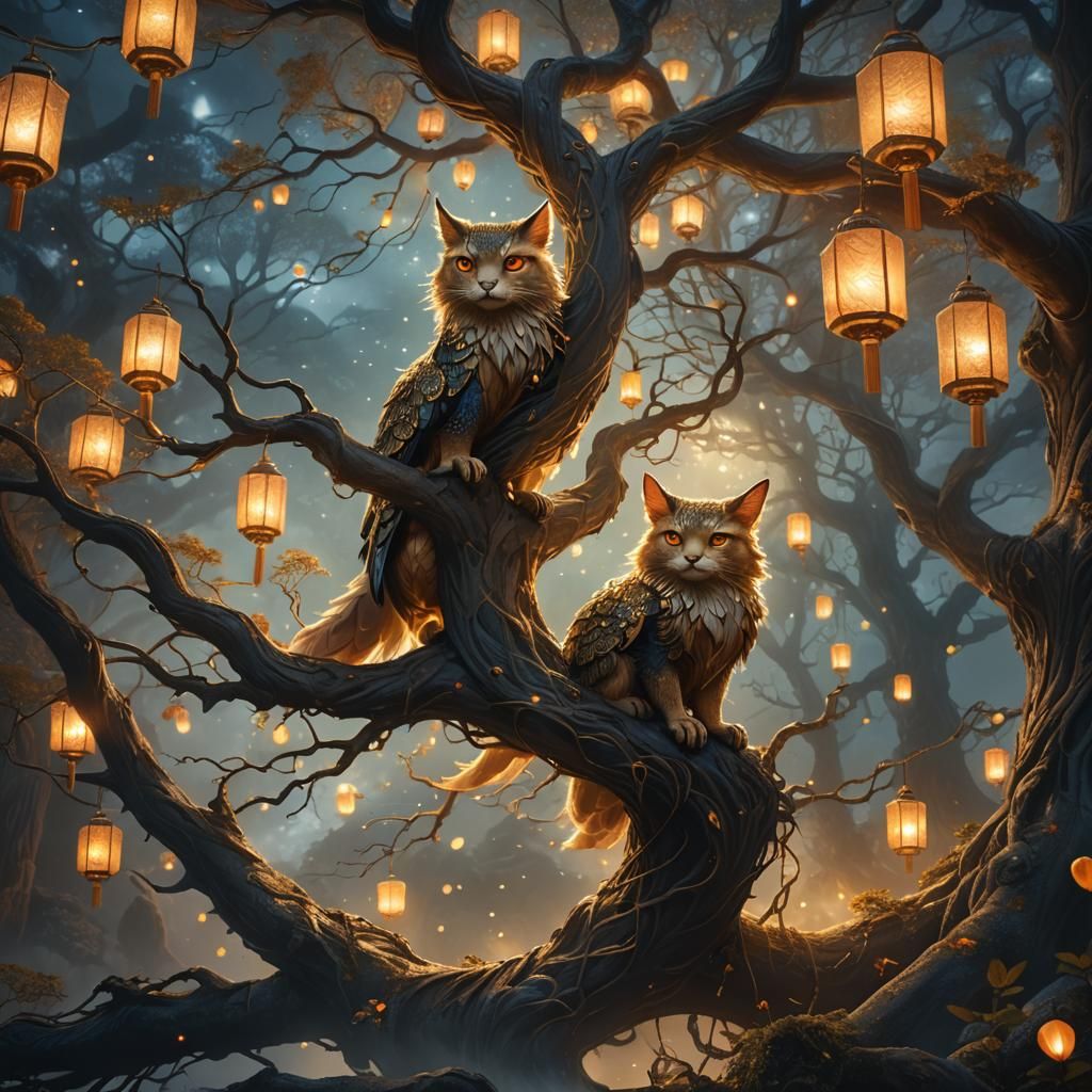 Mystical Creature Shinubu in Glowing Fantasy Landscape