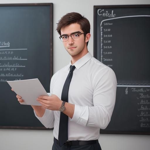 Handsome Teacher in White Shirt, Professional Photo