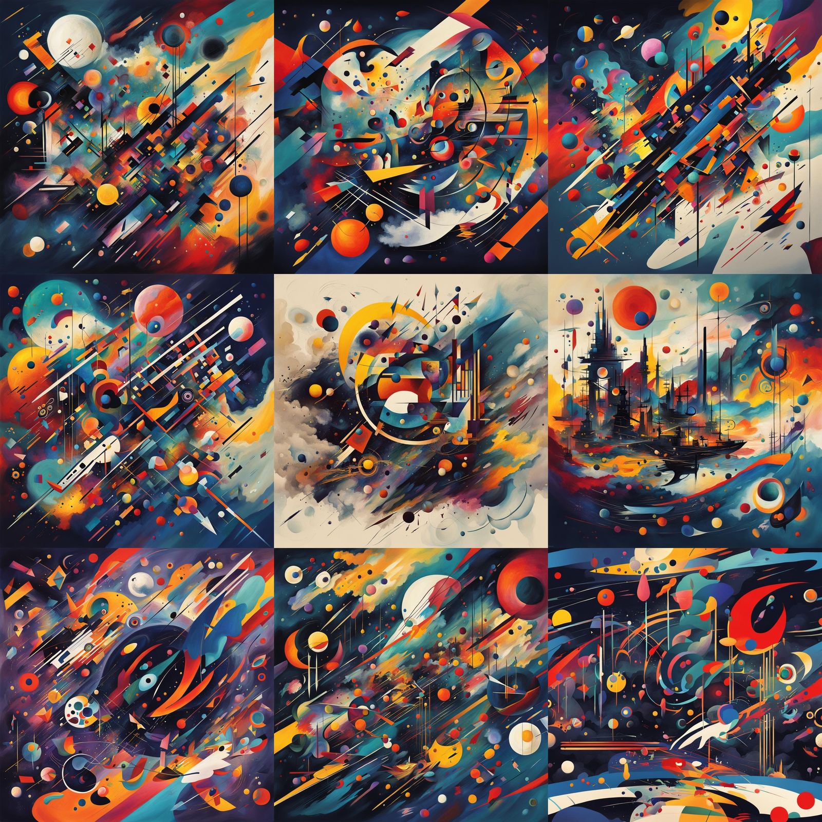 Abstract Ghost Art Inspired by Kandinsky, 8K