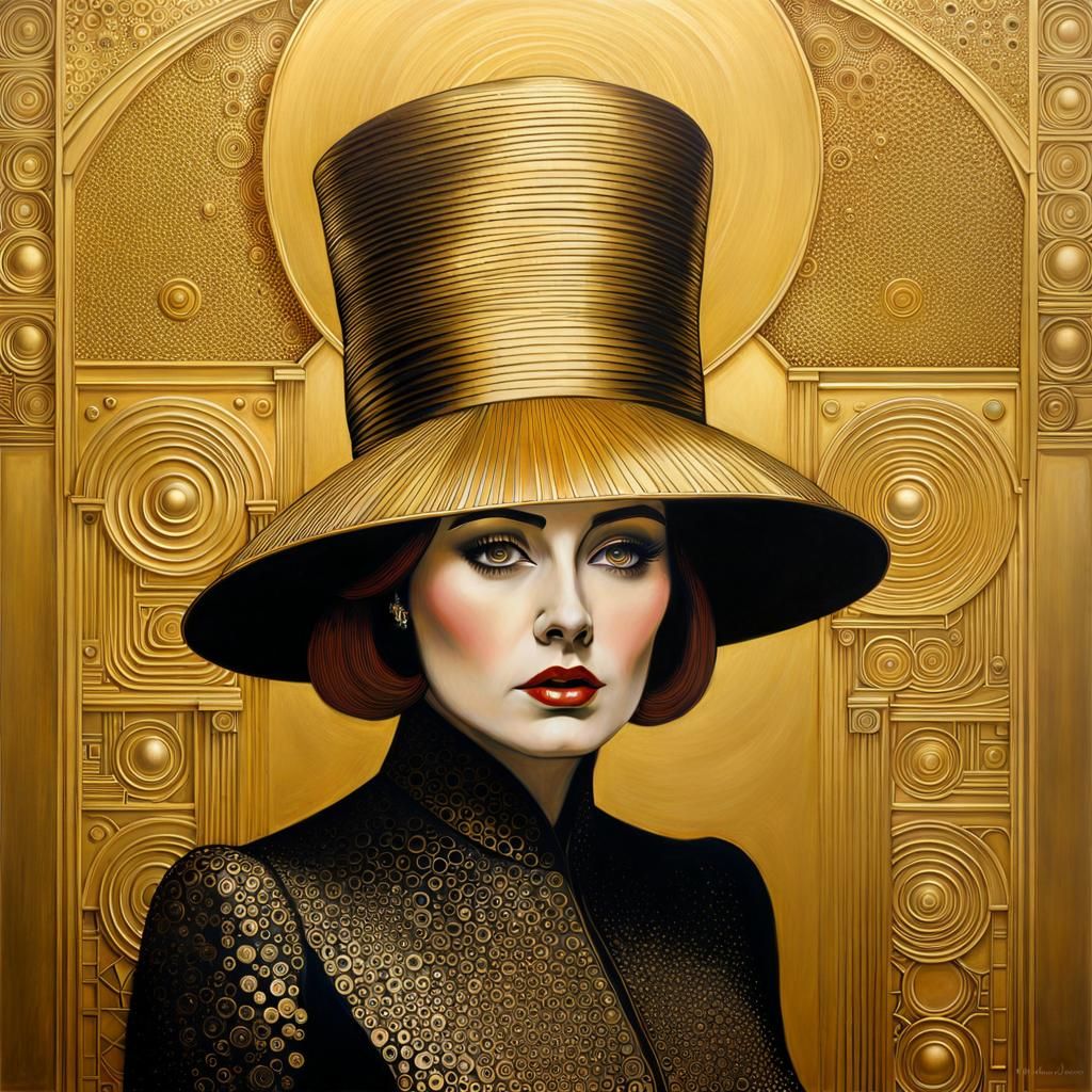 Portrait of Adele Bloch Bauer with an unlikely hat