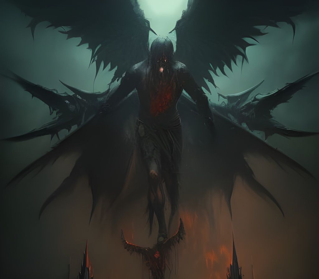 Demonic Figure in Dark Fantasy Style
