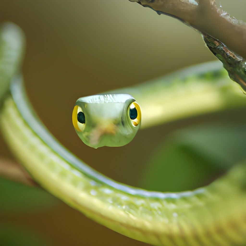 Boomslang Portrait in Tree: Professional Macro Photography