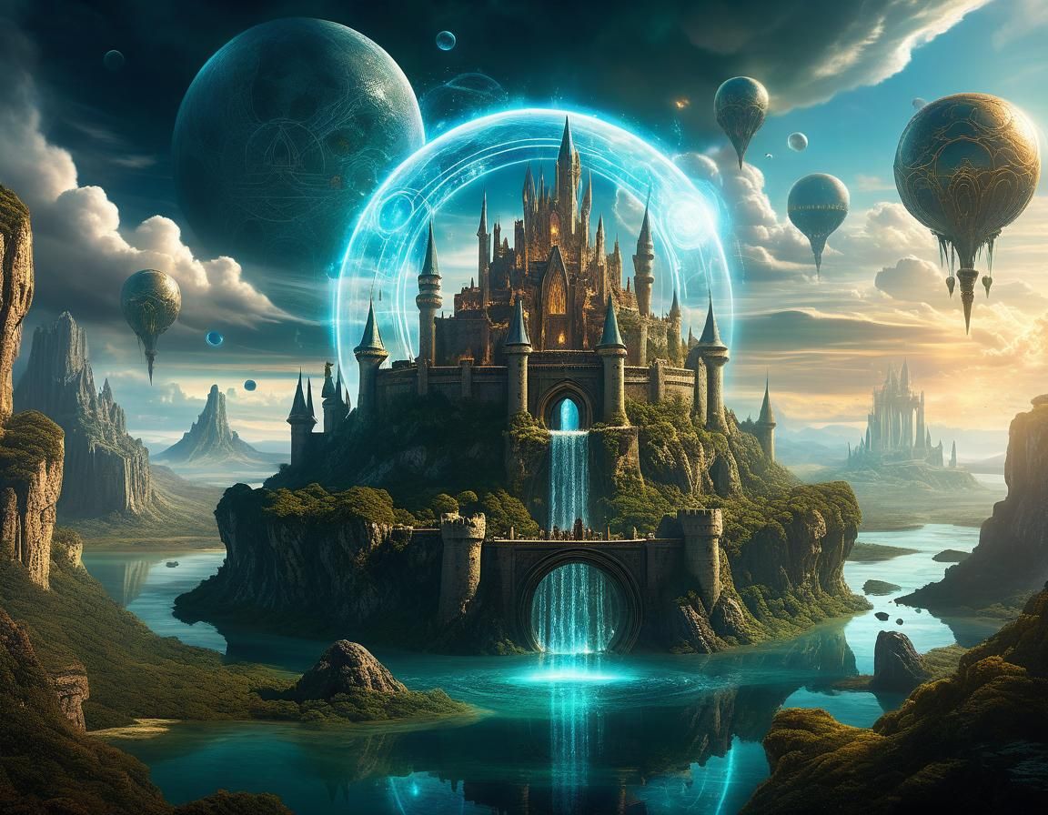 Magical Academy Arrival via Floating Island Portals