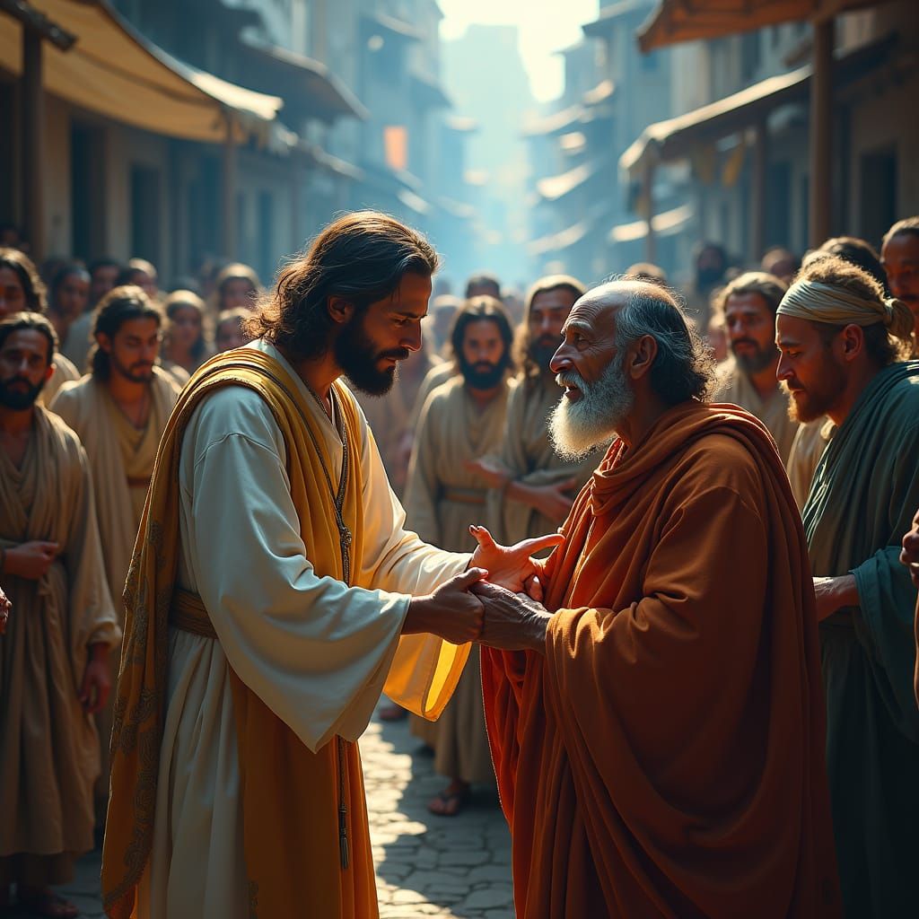 Divine Intervention in Ancient Marketplace