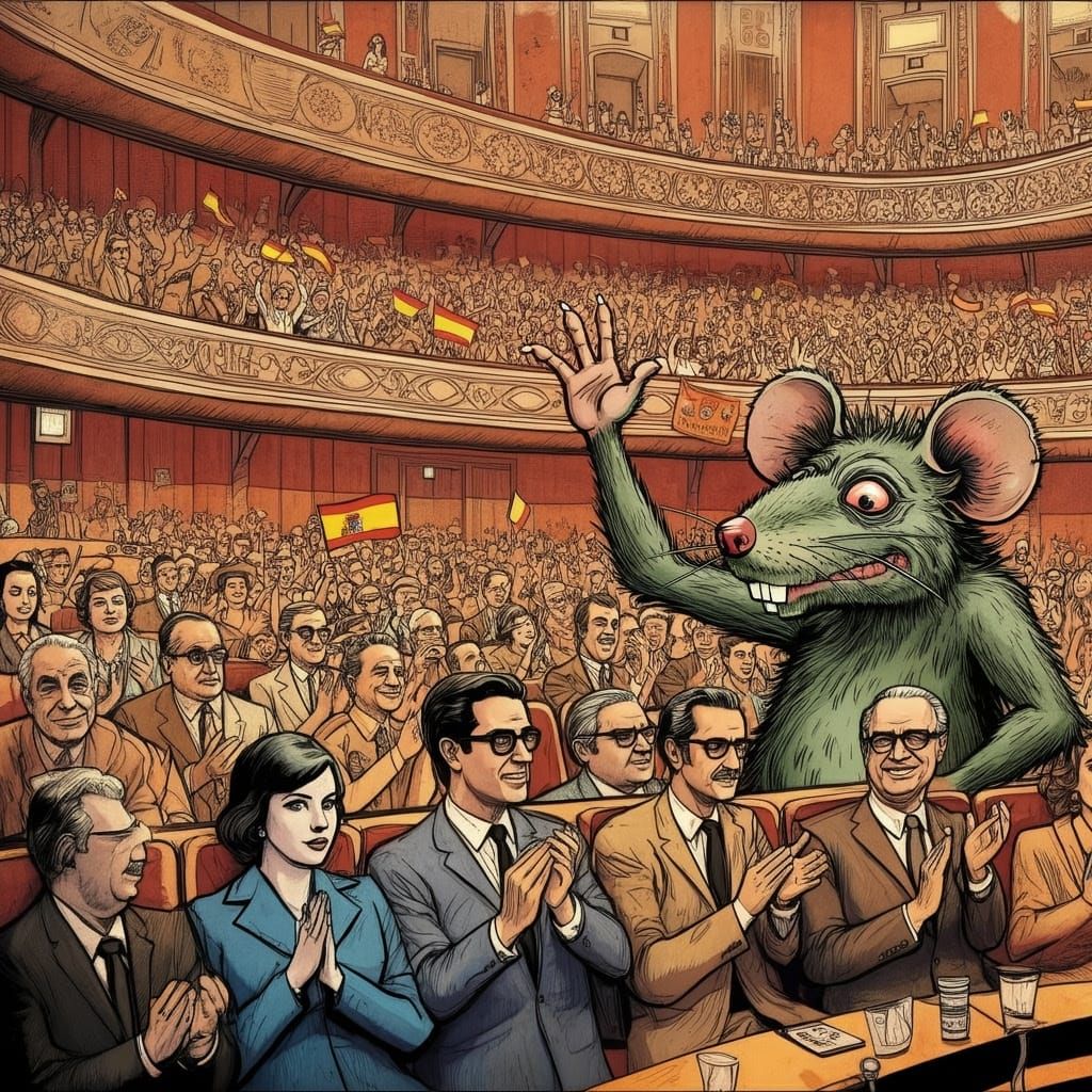 Ed Roth-Inspired Artwork: Vibrant Madrid Rally Scene