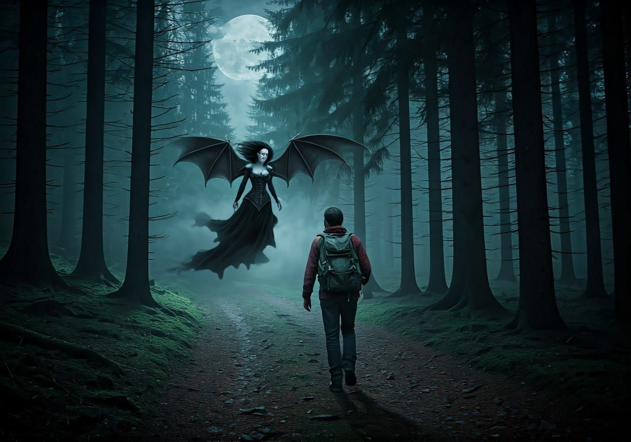 Ethereal Encounter in the Transylvanian Forest