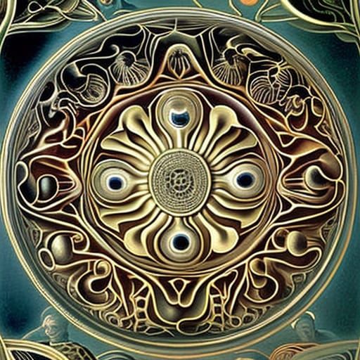 Embryonic Development in Surrealist Style