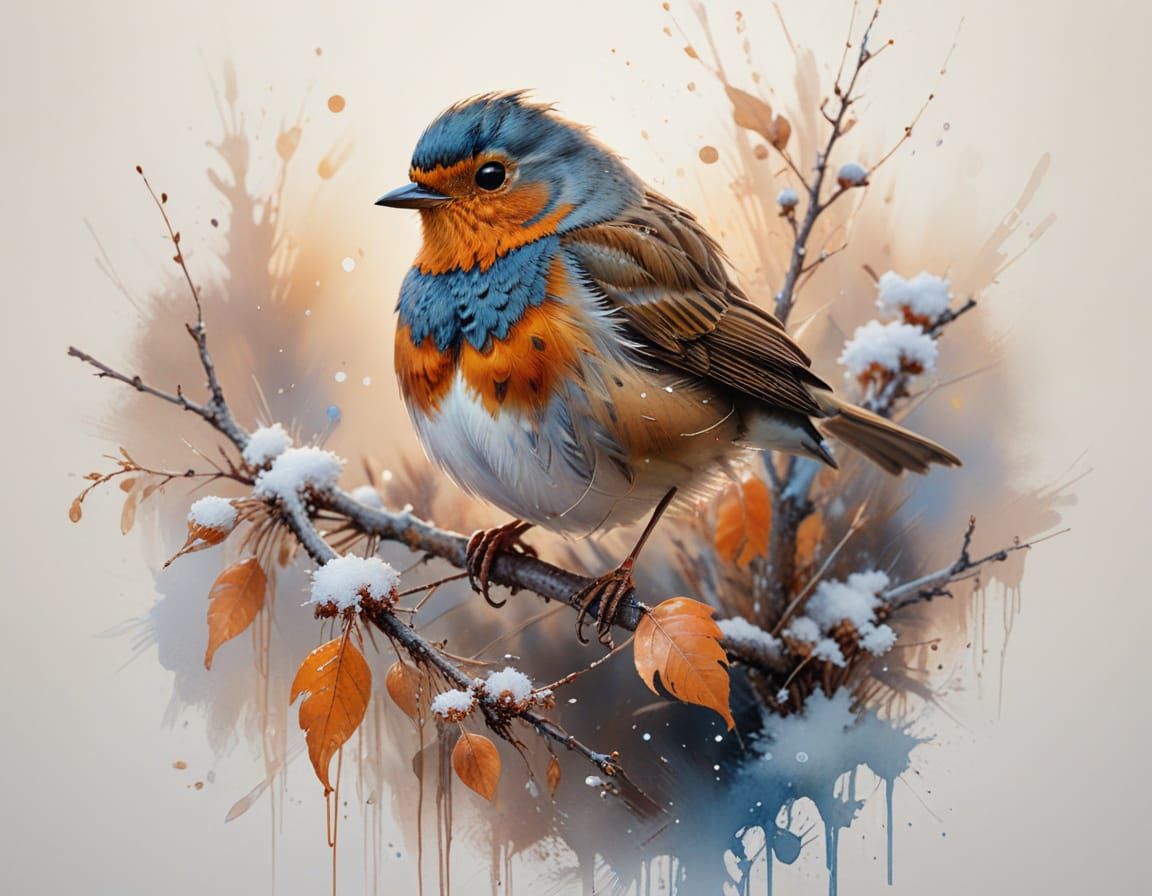 Robin in Winter Snow: A Masterpiece