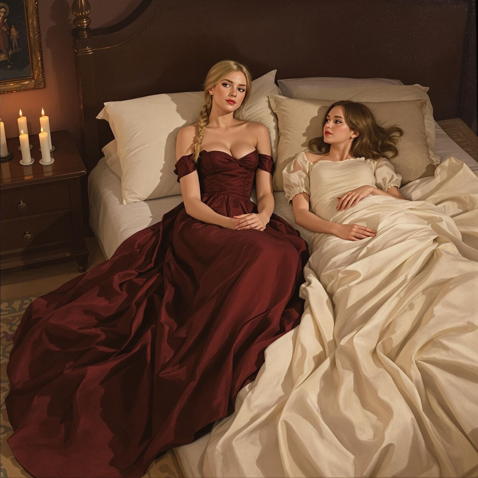 Young Women in Elegant Repose
