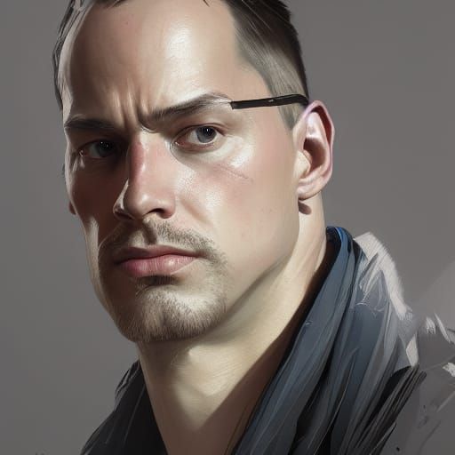 Hyperdetailed Portrait of Men in Art Nouveau Style