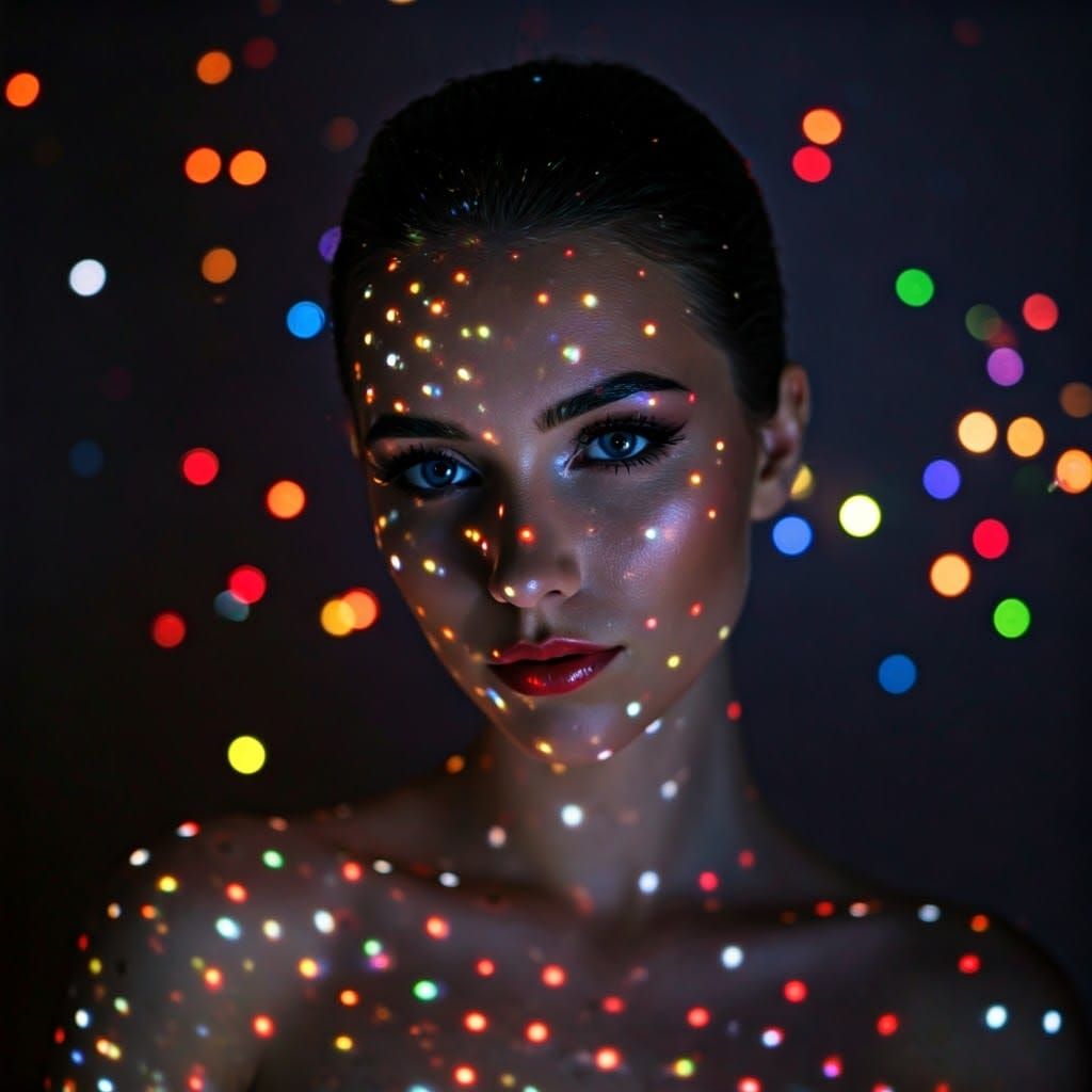 Ethereal Digital Goddess in Radiant Neon