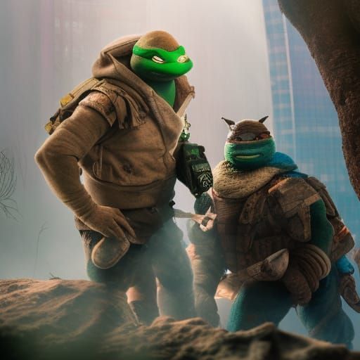 Teenage Mutant Ninja Turtles in Post-Apocalyptic World