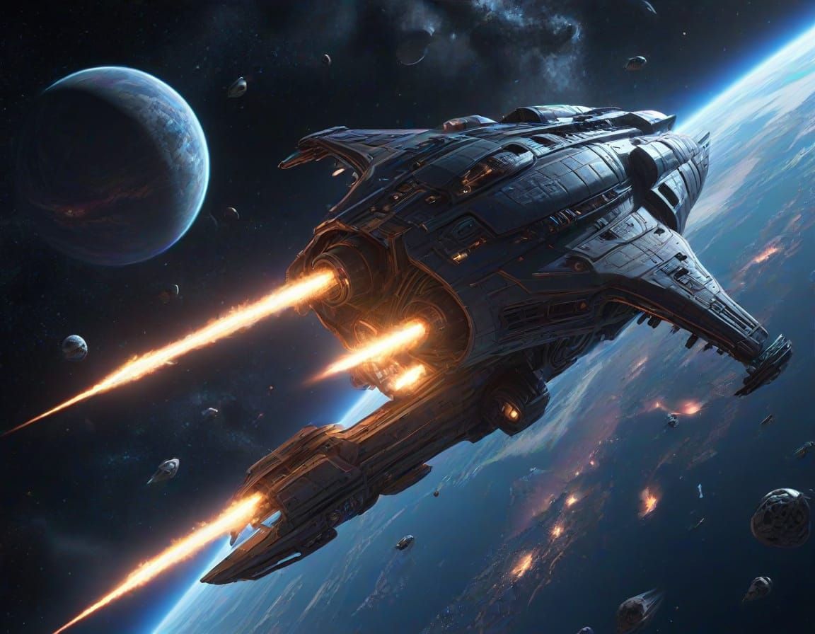 Stunning Science Fiction Art in Vibrant Triadic Colors