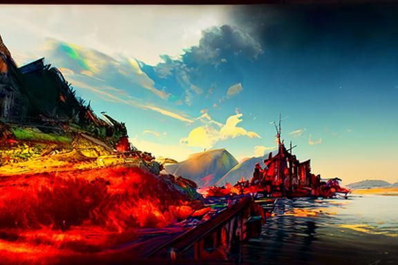 Avalon in Vibrant Watercolor Style