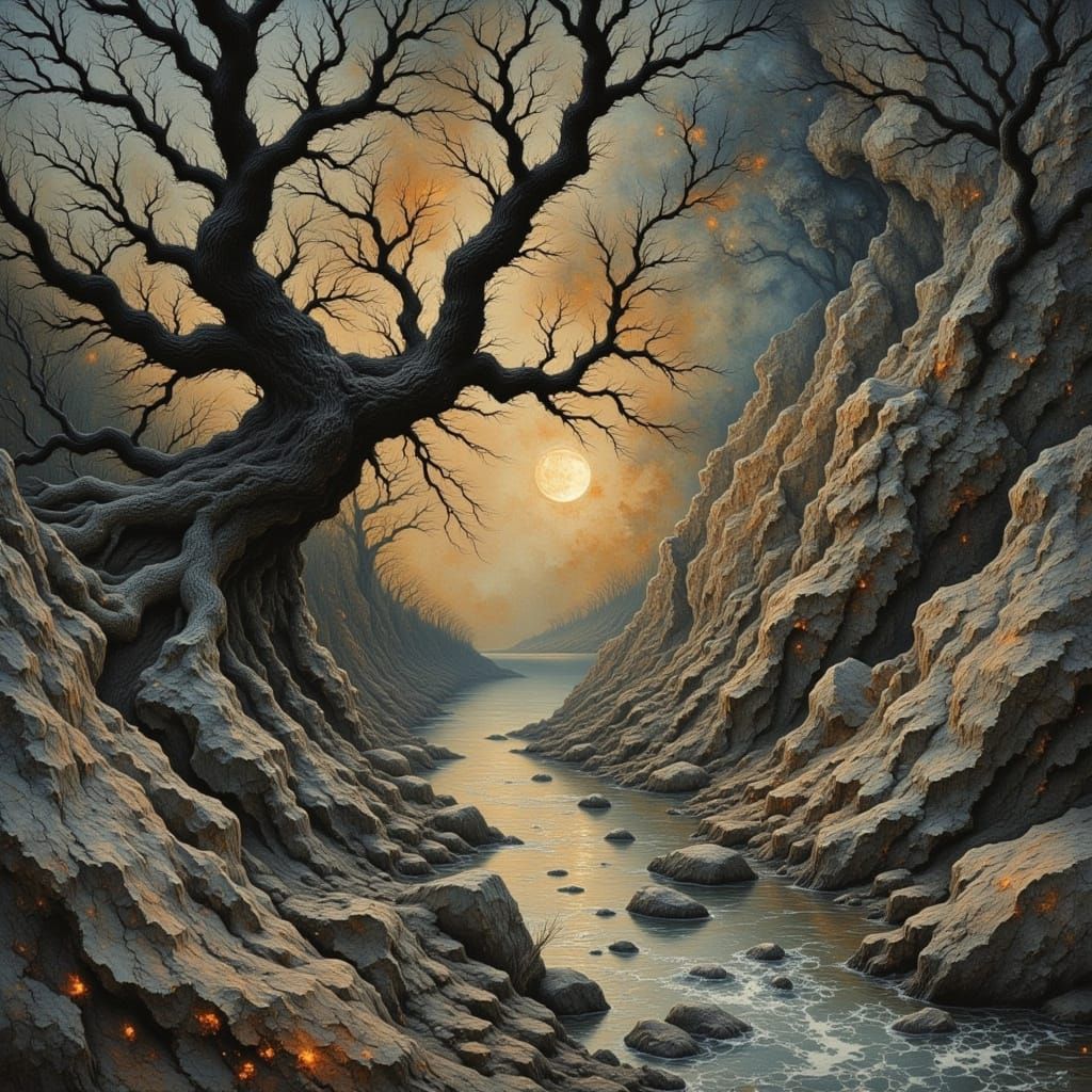 Abstract Art Inspired by Zdzislaw Beksinski