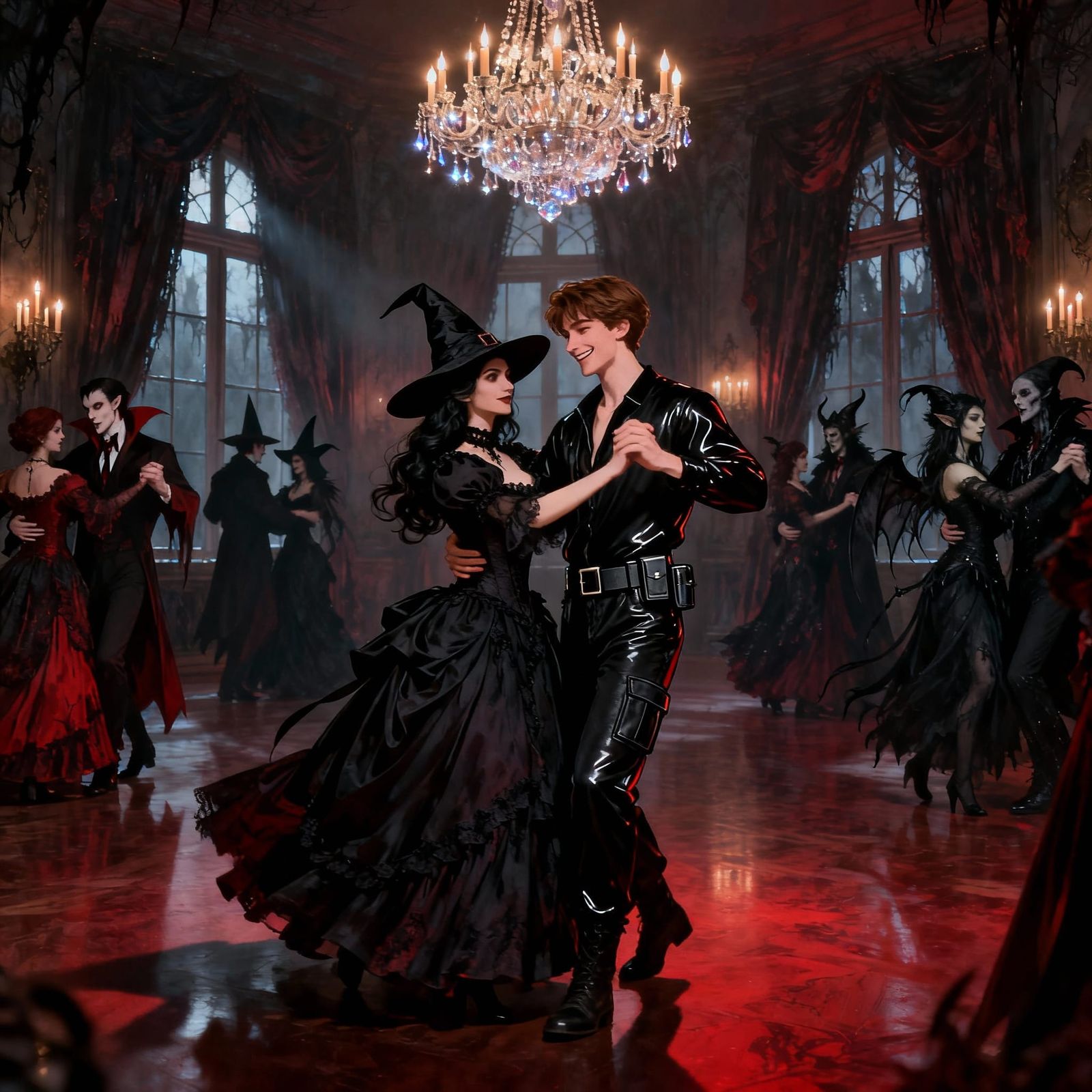 Gothic Ballroom Dance with Witches and Vampires
